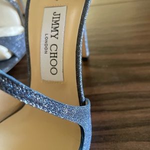 New - Jimmy Choo Fine Glitter Leather Stilettos - Never worn.